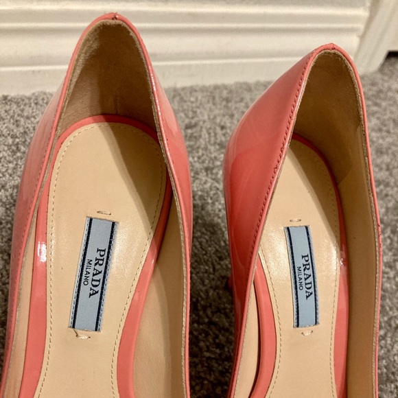 Prada Pink Pointed Toe Leather Pumps Size 38 EU - Picture 5 of 10